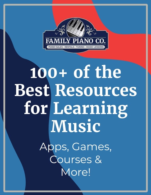 Cover of 100+ of the Best Resources for Learning Music E-Book