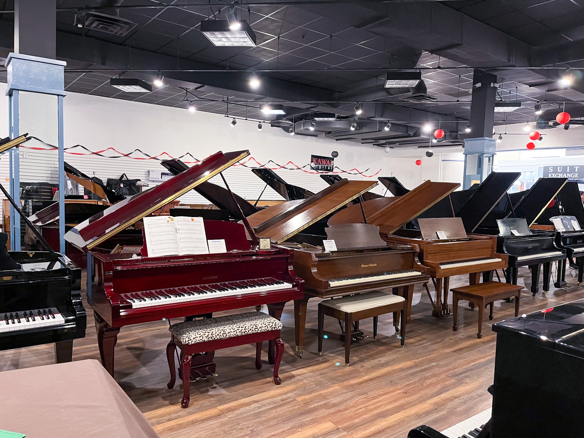 Refurbished Grand Pianos in Golf Mill Mall Piano Store, Nile IL