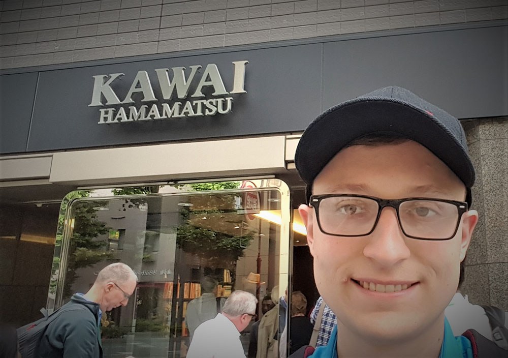 Brendan at Kawai's Hamamatsu Factory in Japan