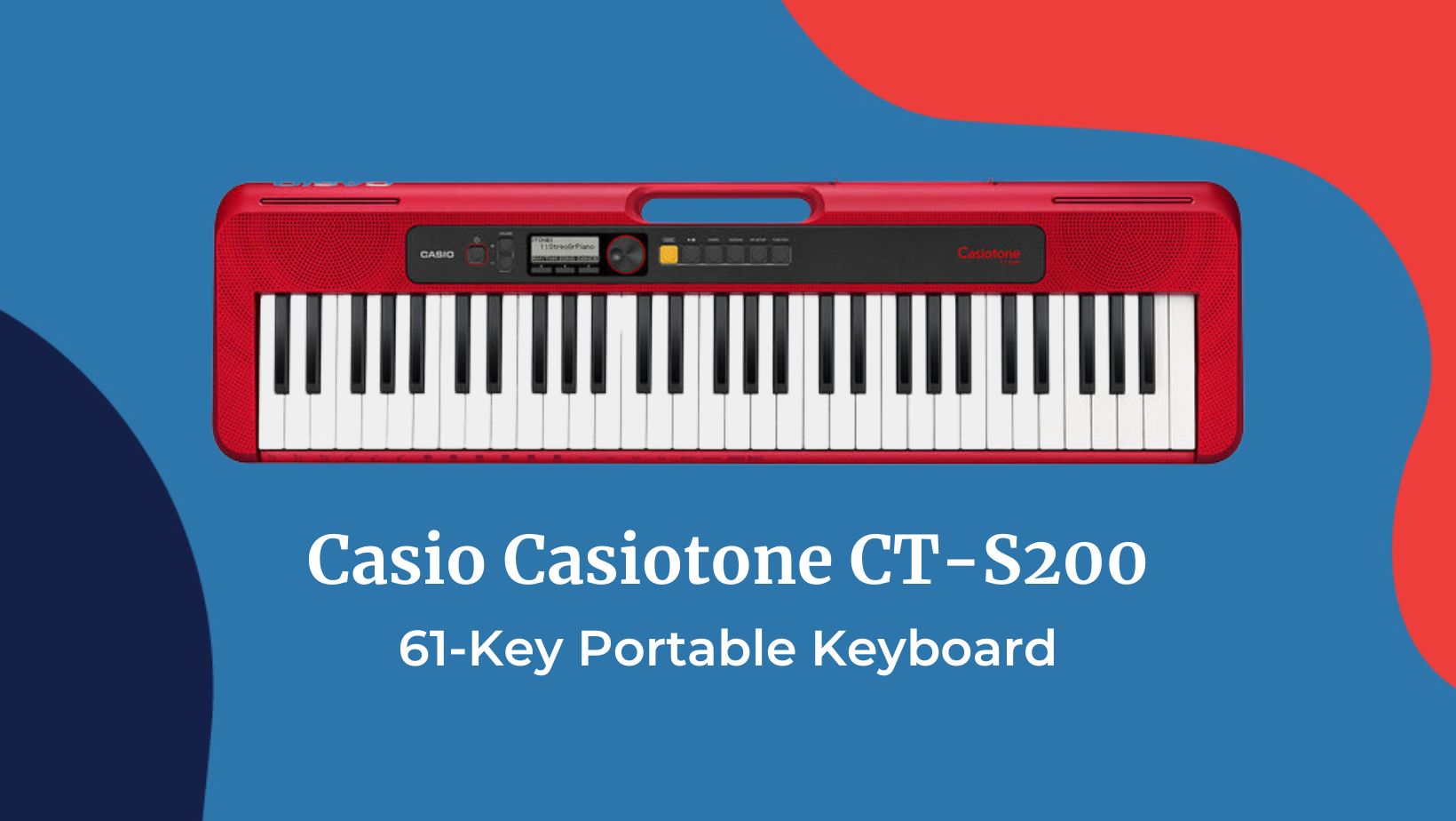 Casio Casiotone CTS200 Red Keyboard