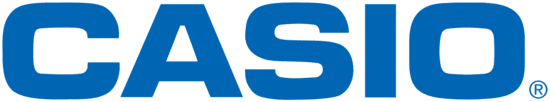 Casio Logo, Blue Wordmark