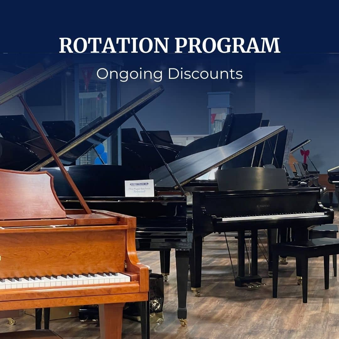 Rotation Program: Ongoing Clearance Discounts on Pianos