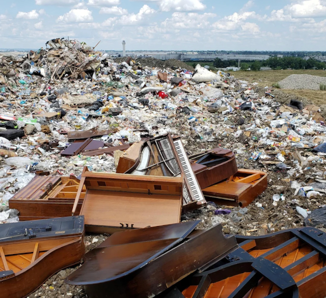 Dead Pianos in a Landfill