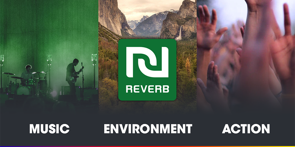 Reverb.org Logo - Music, Environment, Action