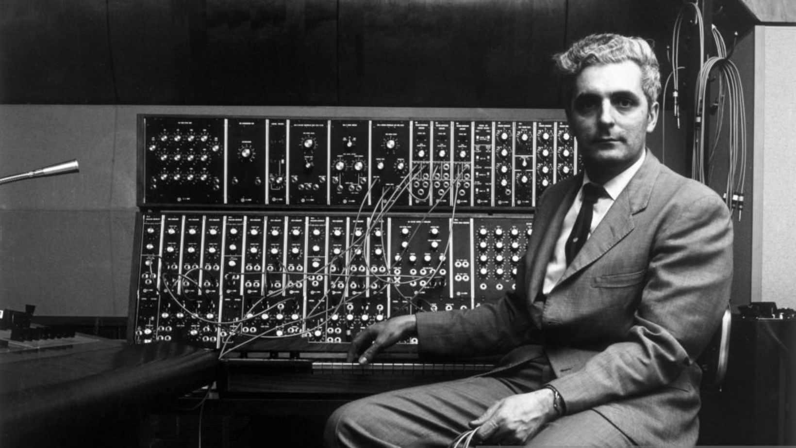 Robert Moog with Moog Synthesizer