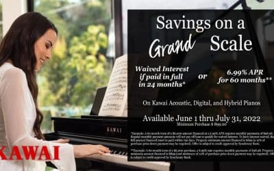 Kawai’s 2022 Savings on a Grand Scale Financing Specials