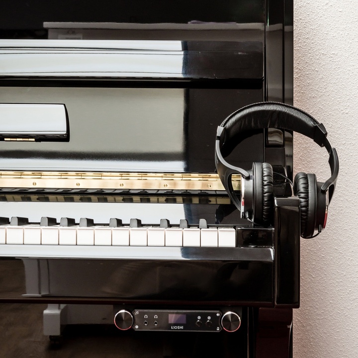 Upright Piano with Player System & Headphones